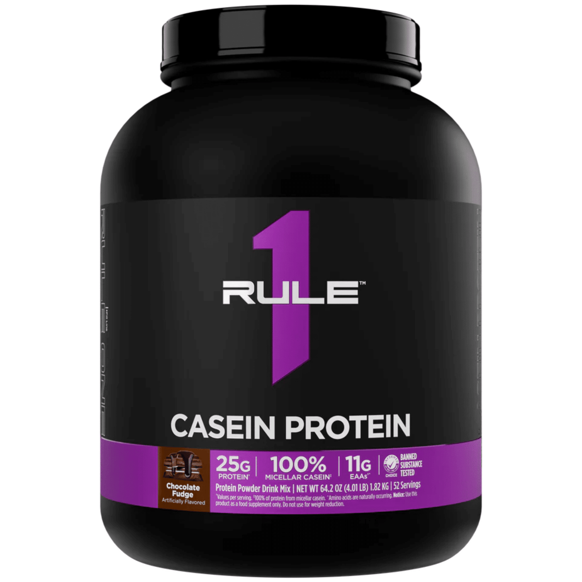 Rule 1 Casein protein powder, 4lb size, Chocolate flavor