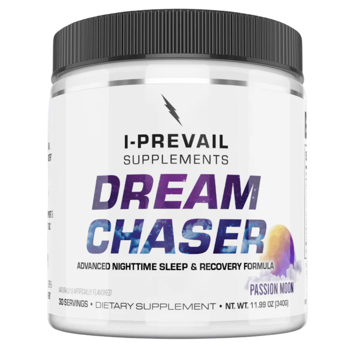 I Prevail Dream Chaser sleep supplement, 30sv size, Passion Moon flavor