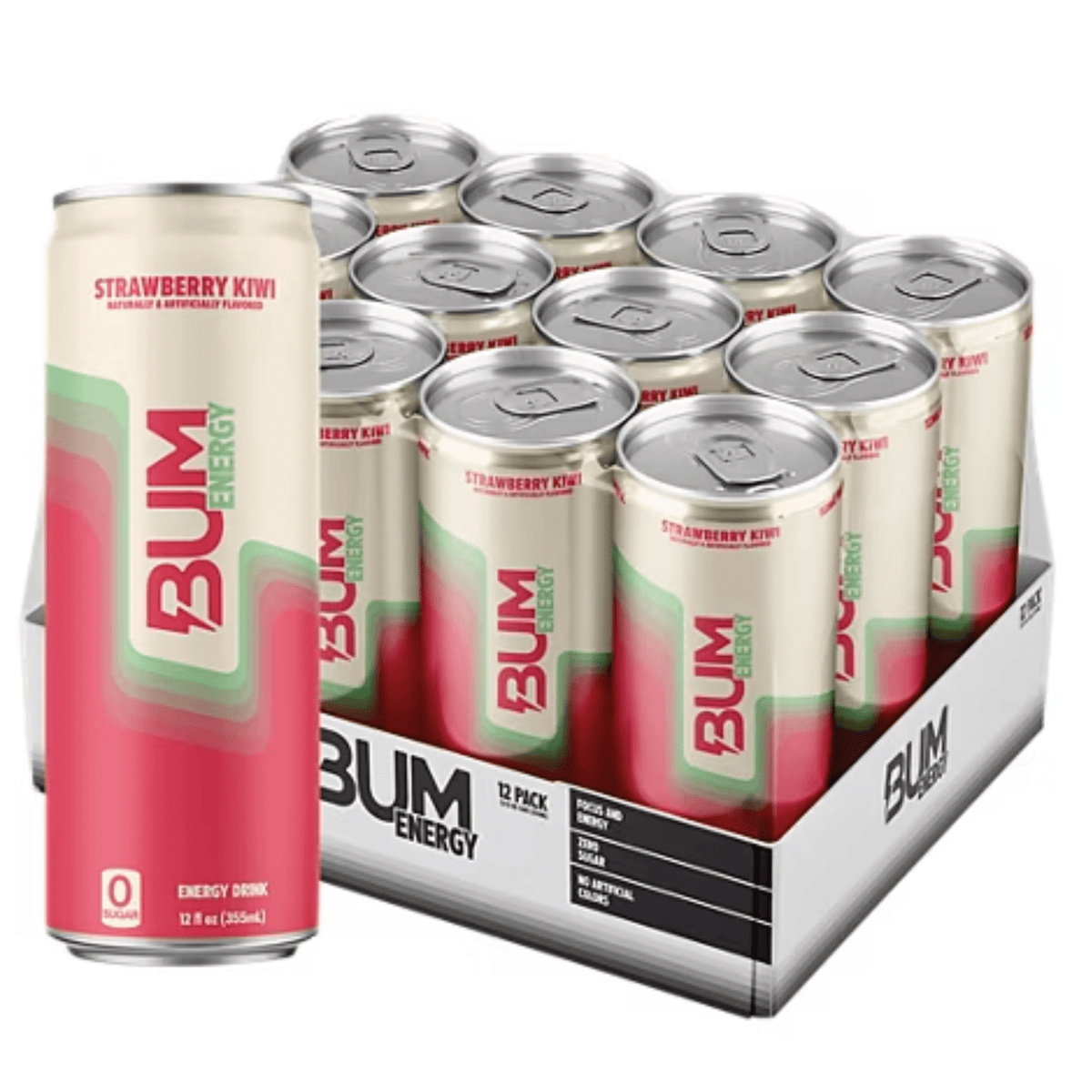 Bum Energy, 12ct size, Kiwi Strawberry flavor