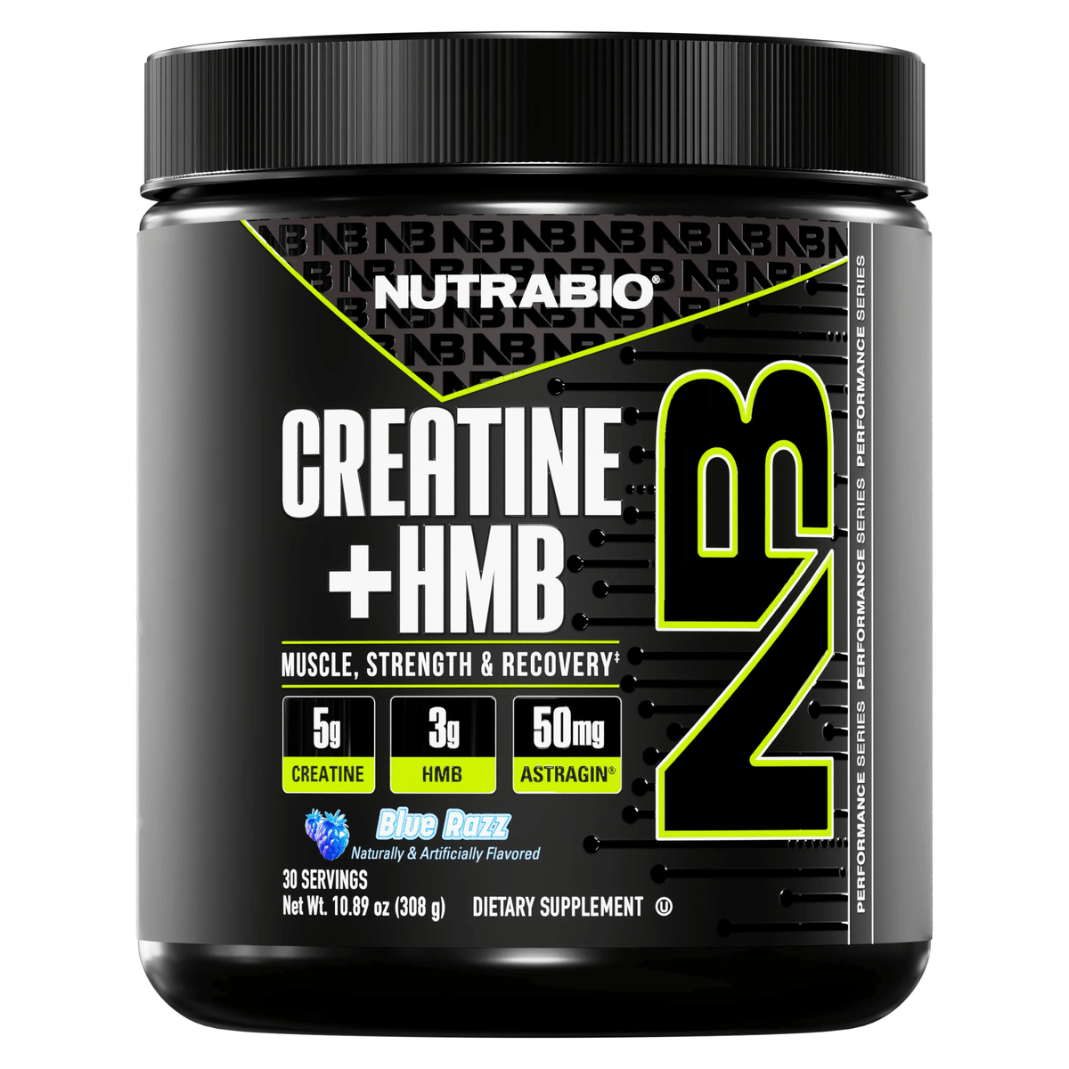 Nutra Bio Creatine + HMB, Blue Razz flavor