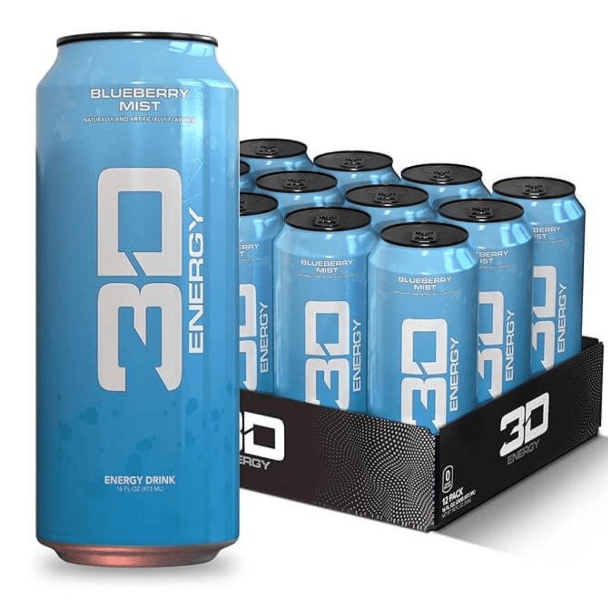 3D Energy, Case size, Blueberry Mist flavor