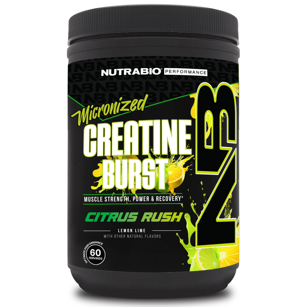 NutraBio Creatine Burst supplement facts panel