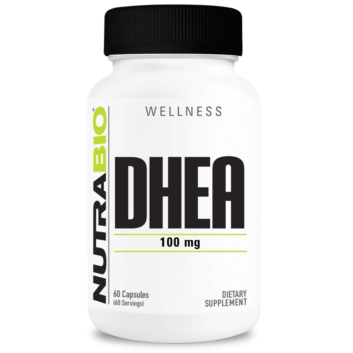 NutraBio DHEA testosterone support supplement, front of container