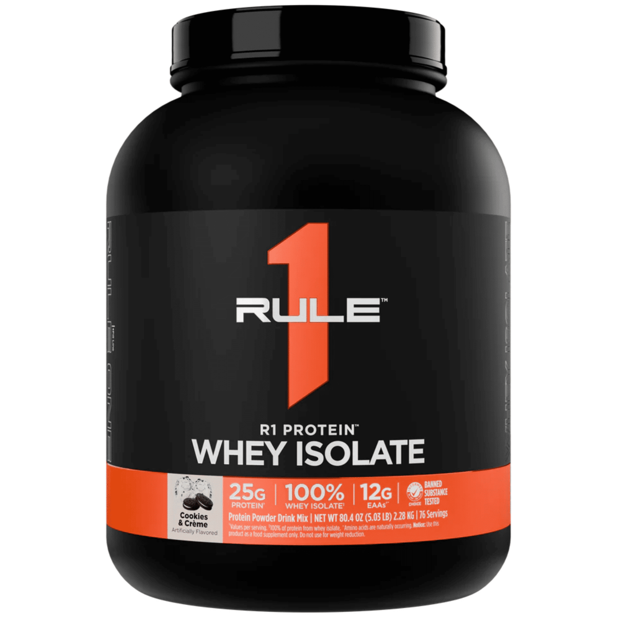 Rule One R1 Protein, 5lb size, Cookies & Cream flavor