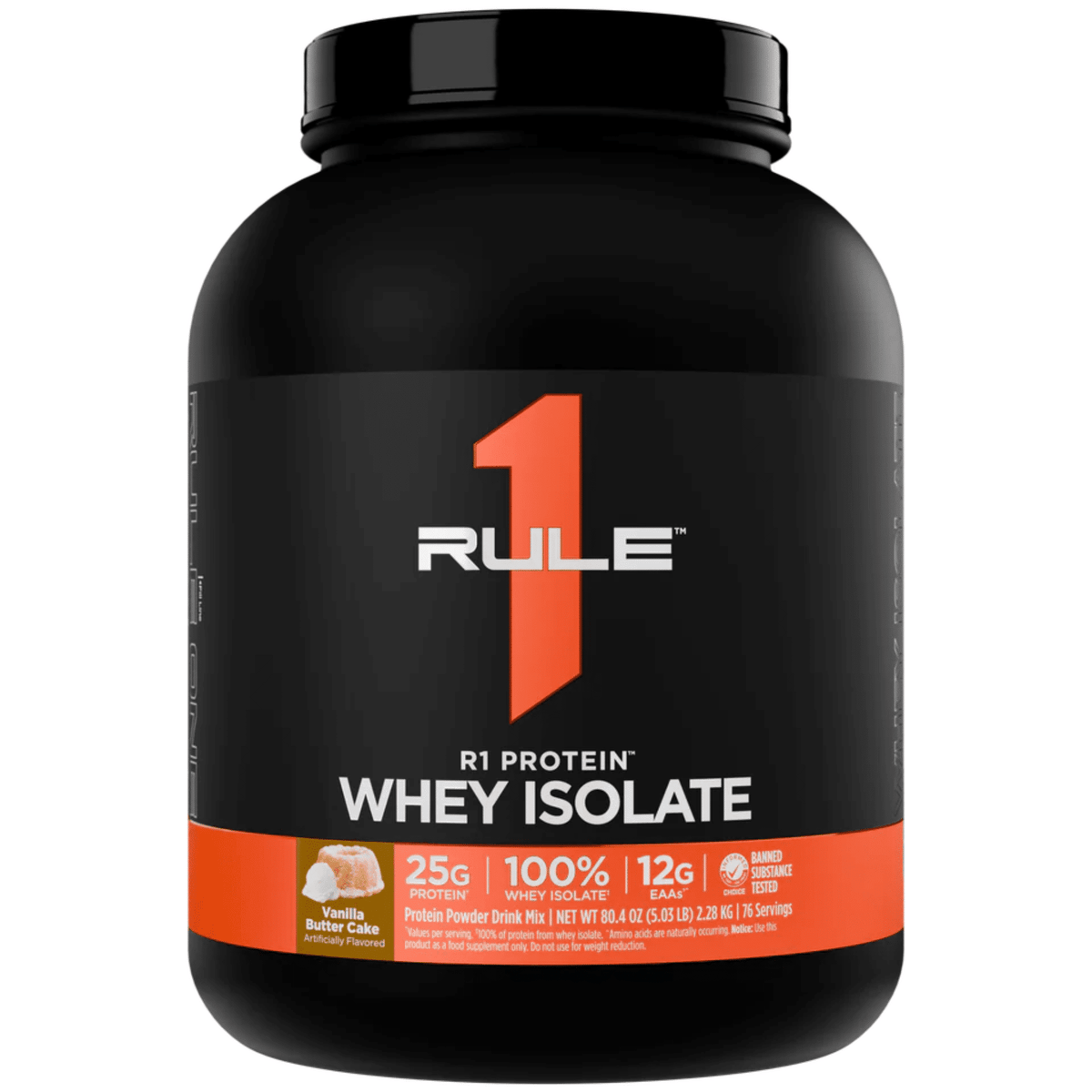 Rule One R1 Protein, 5lb size, Vanilla Buttercake flavor