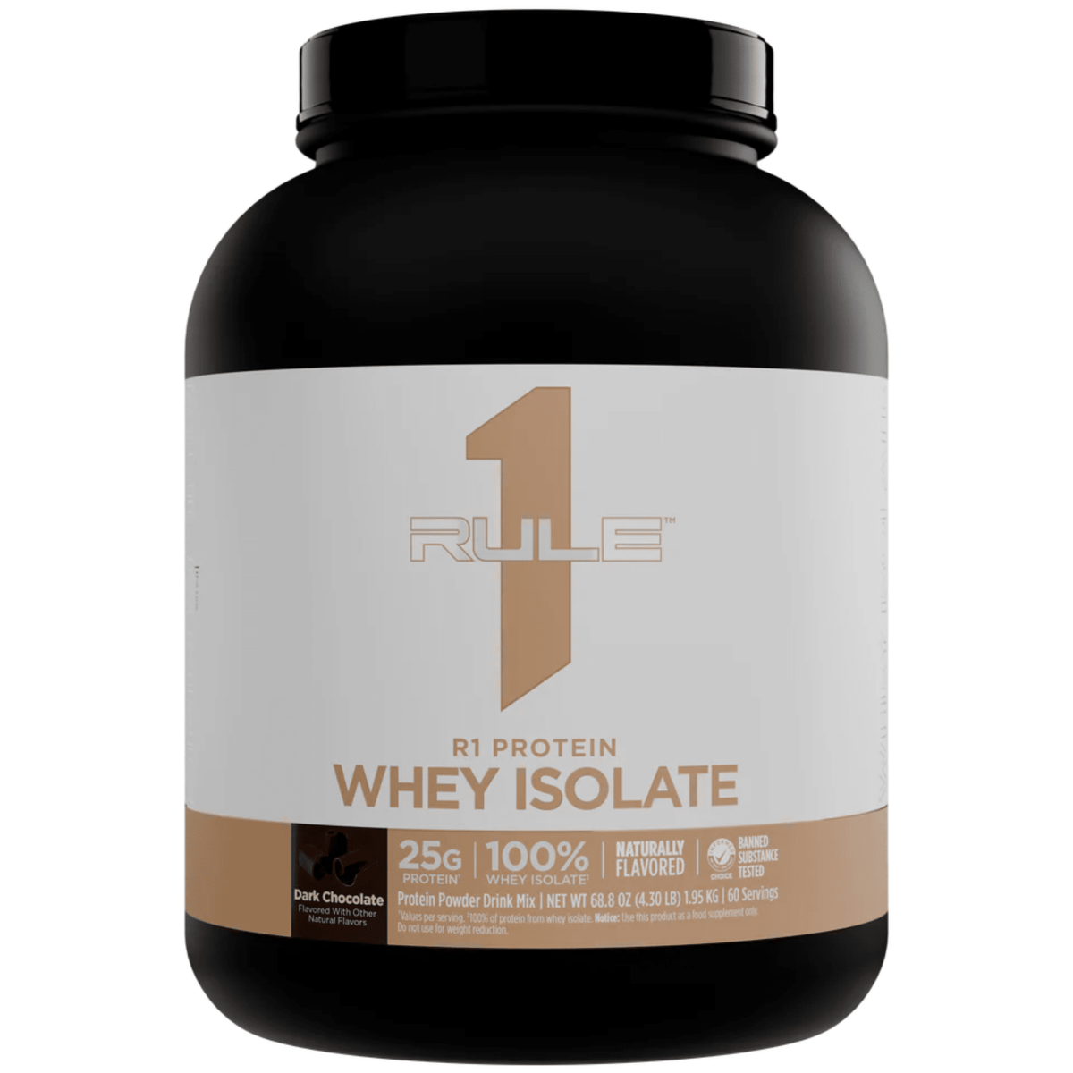 Rule One R1 Protein Naturally Flavored, 4lb size, Chocolate flavor