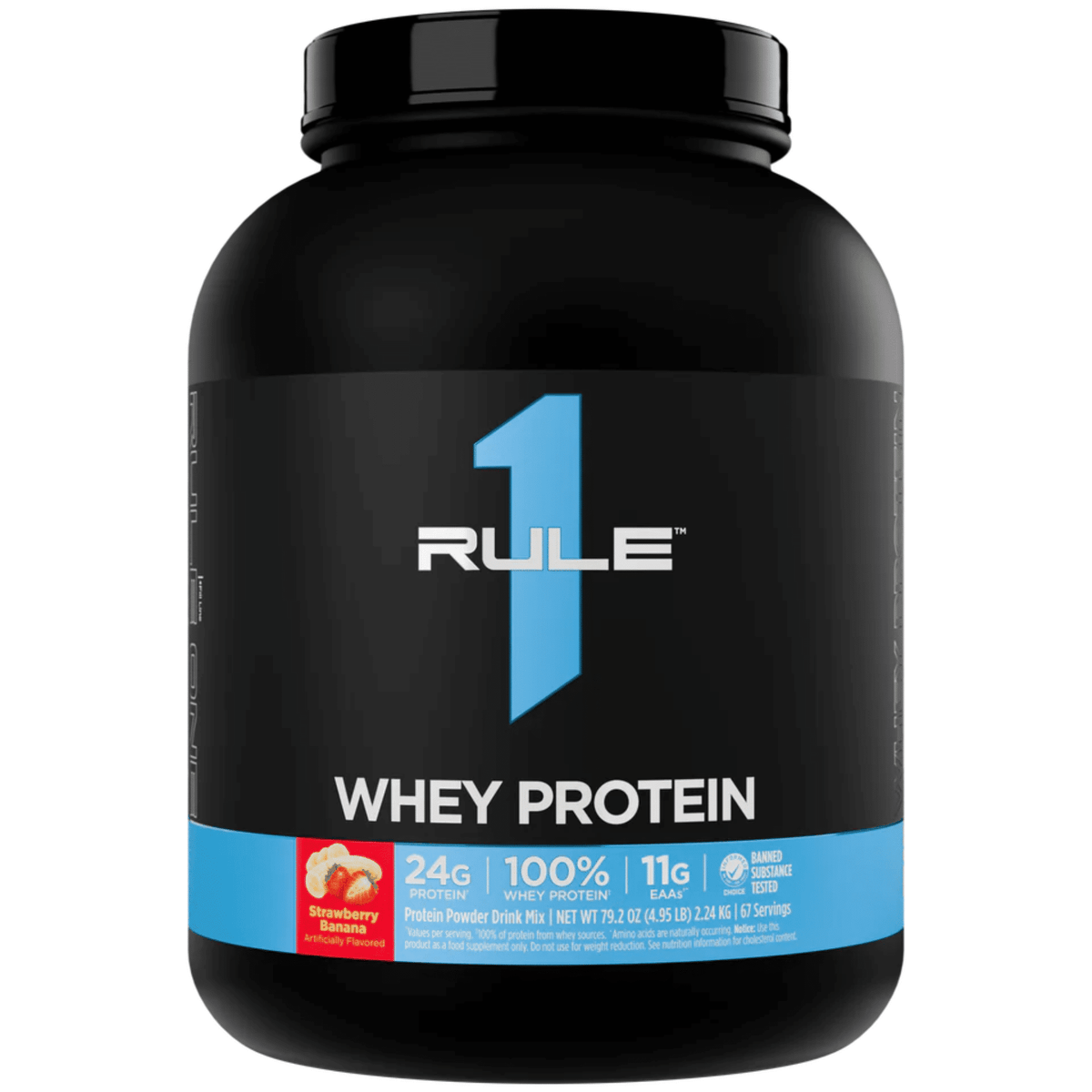 Rule 1 protein powder, 5lb size, Strawberry Banana flavor