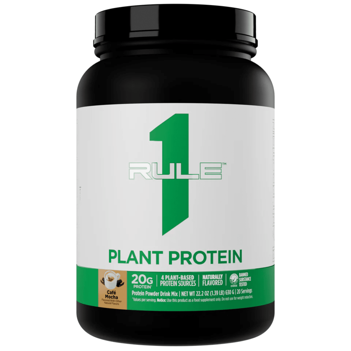 Rule One R1 Plant Protein, Cafe Mocha flavor