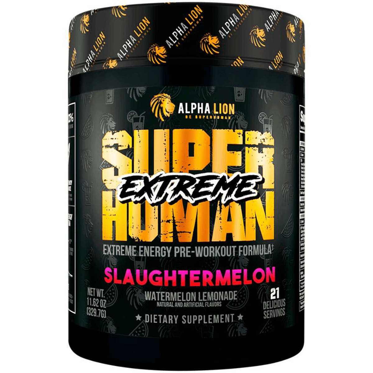 Alpha Lion Super Human Extreme Pre Workout, Slaughtermelon flavor