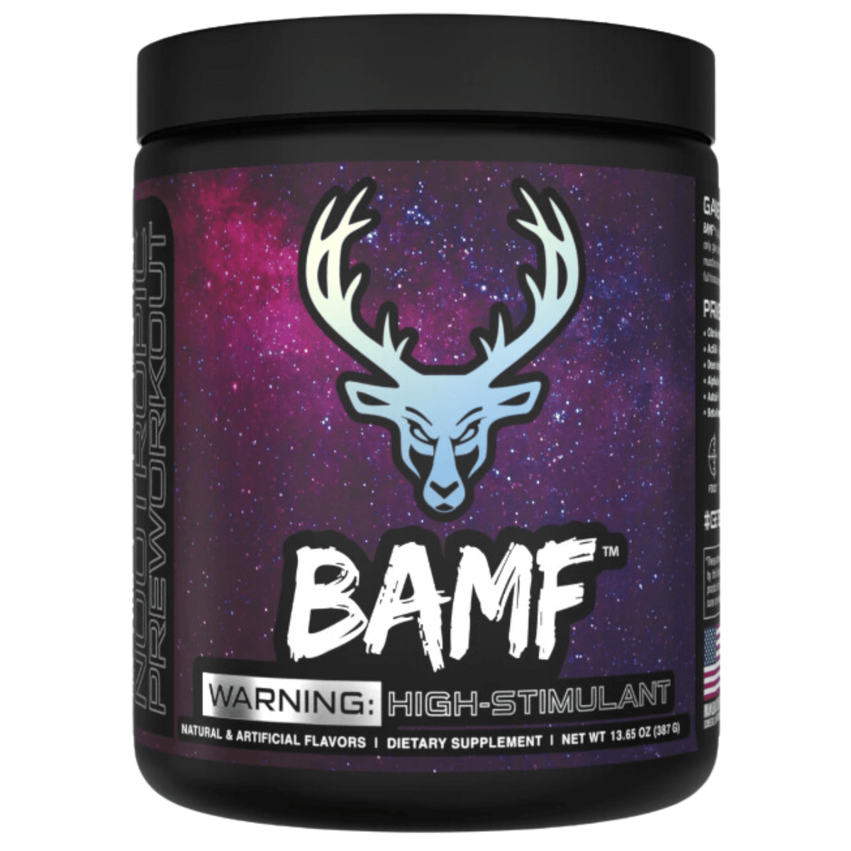 Das Labs BAMF pre-workout powder, 30sv size, Blue Raz Berry Beret flavor