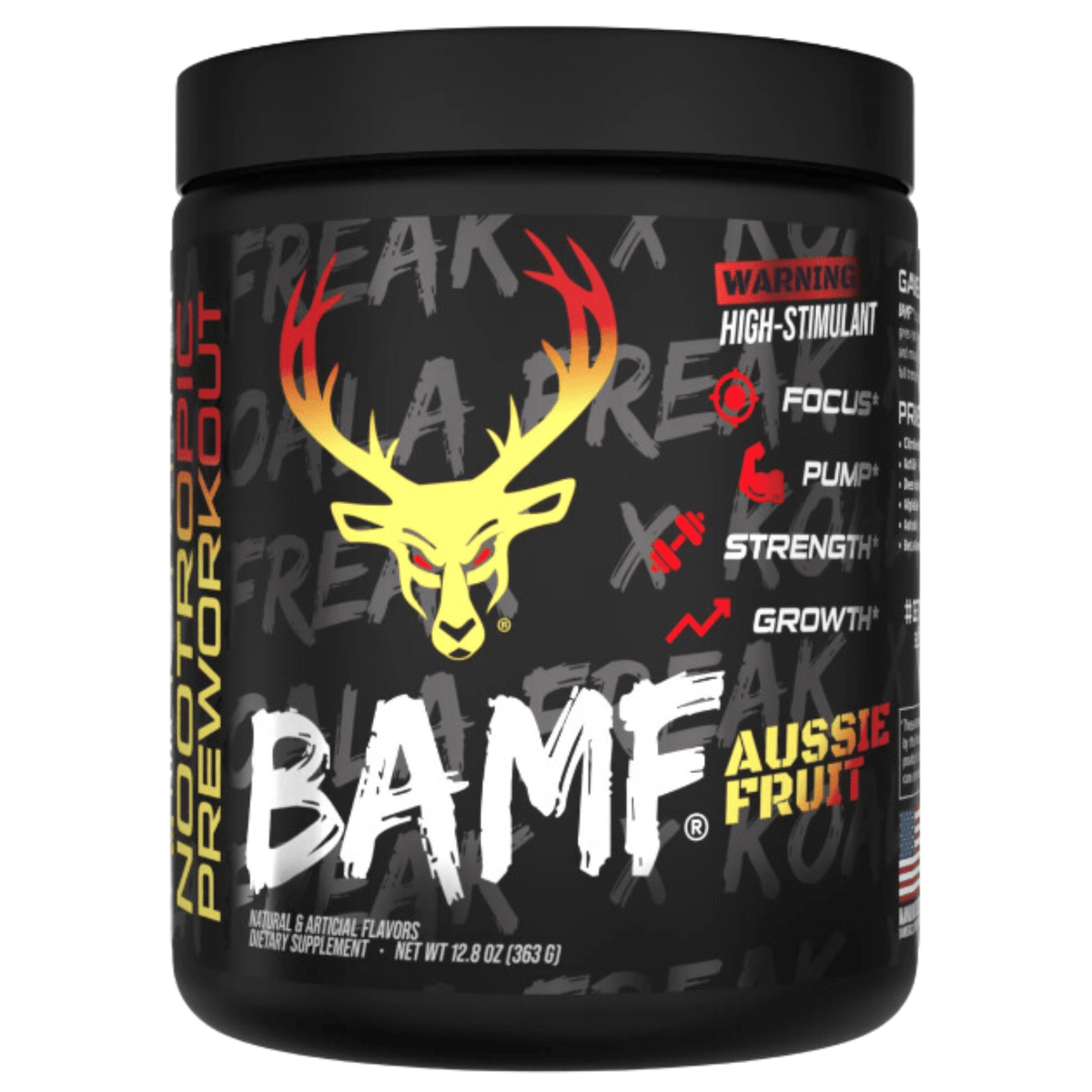 Das Labs BAMF pre-workout powder, 30sv size, Aussie Fruit flavor