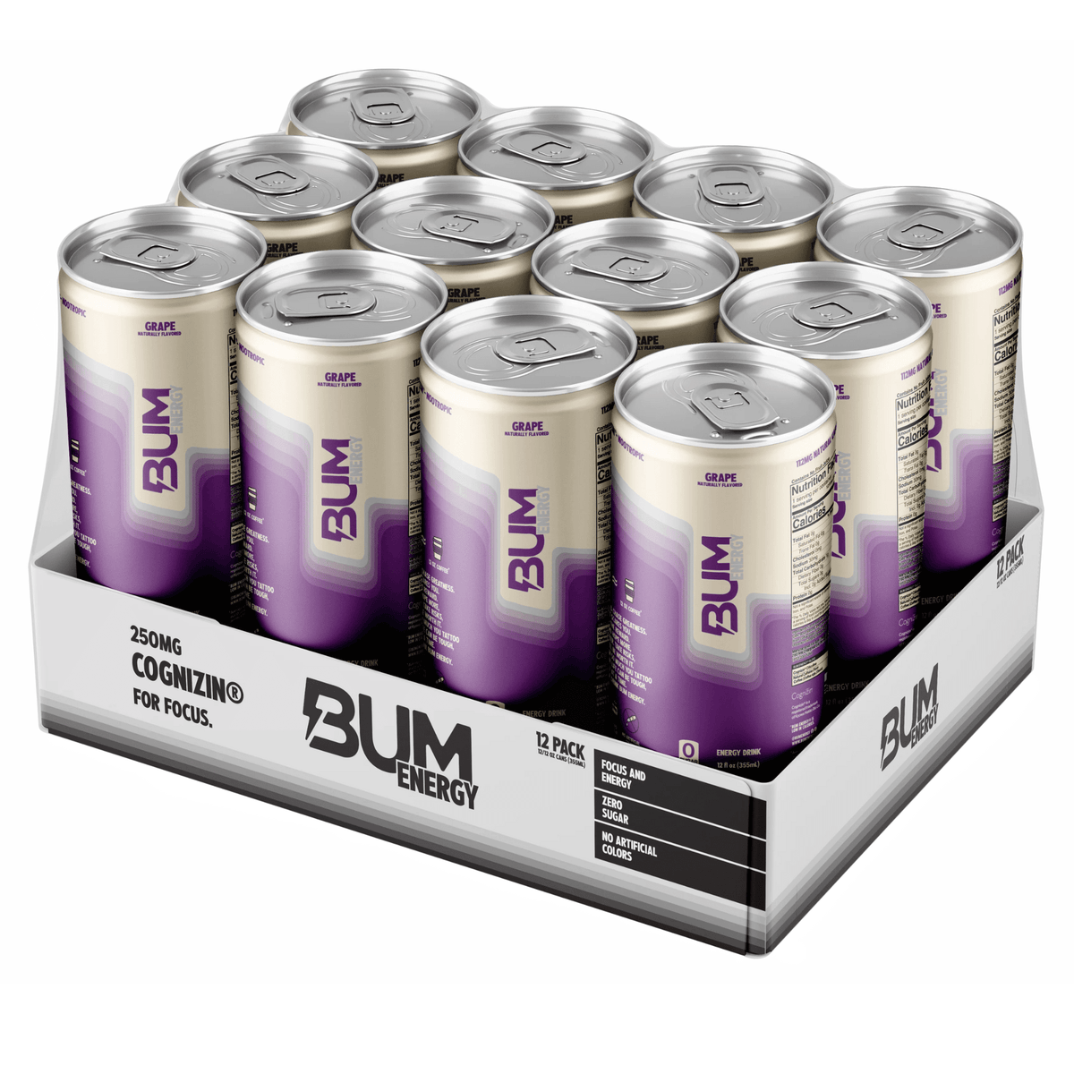 Bum Energy, front of container