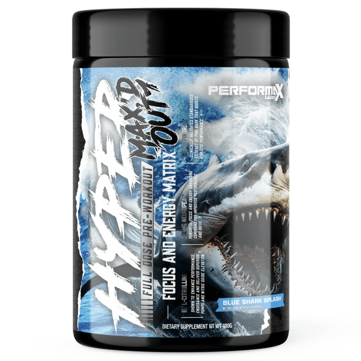 Performax HyperMax'd Out supplement facts panel