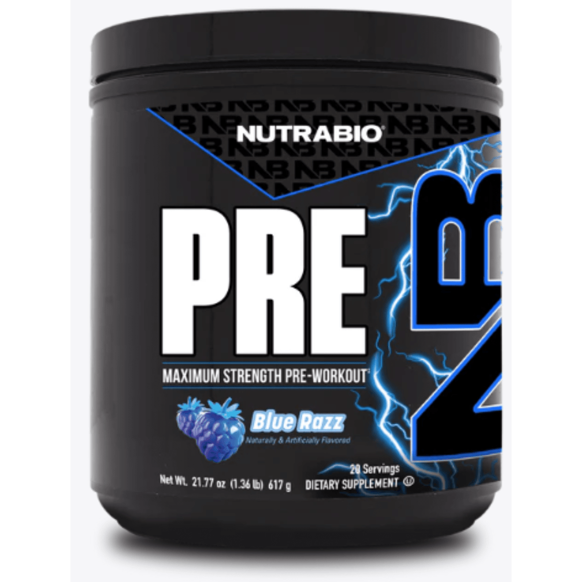 NutraBio PRE Workout, front of container