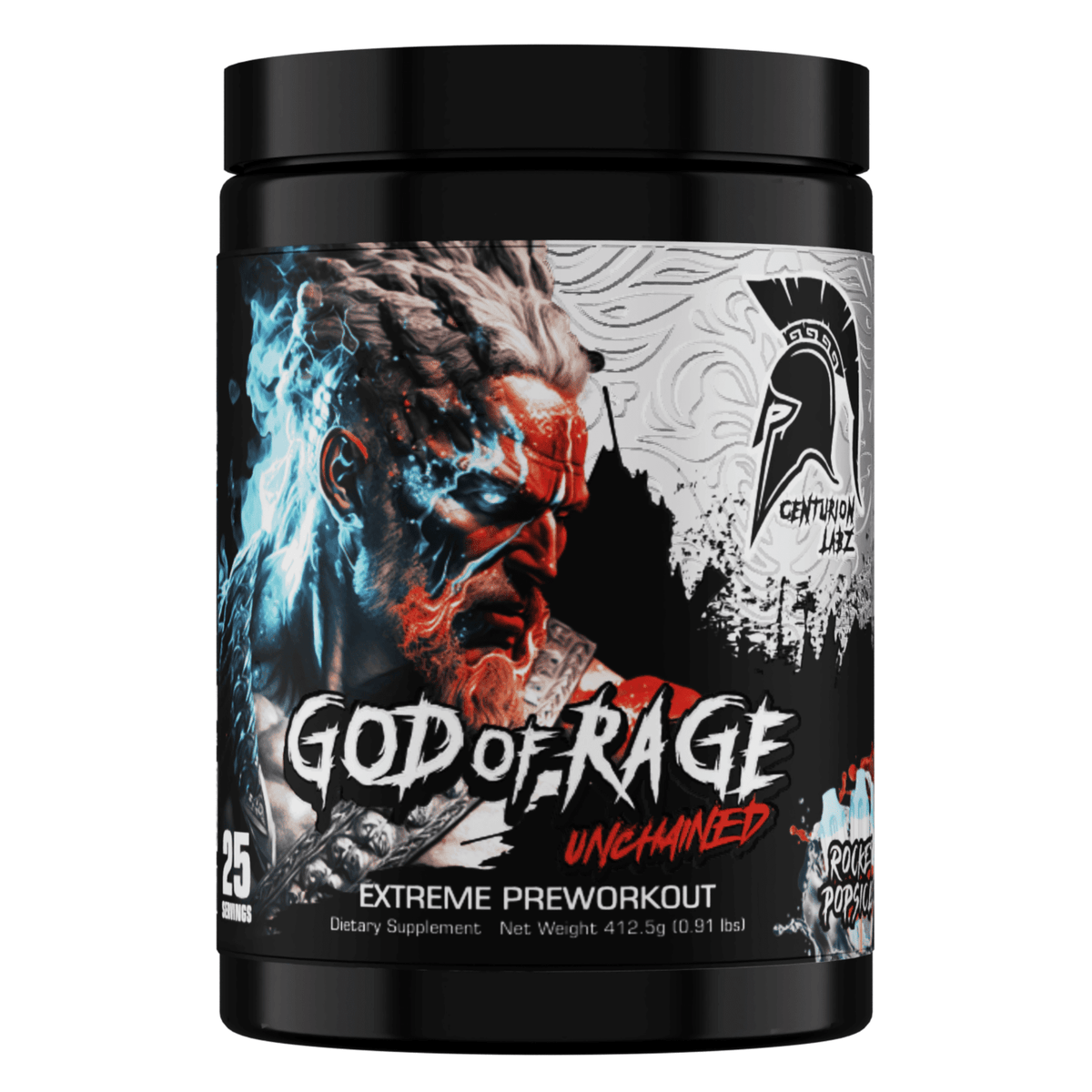 Centurion Labz God of Rage Unchained supplement facts panel