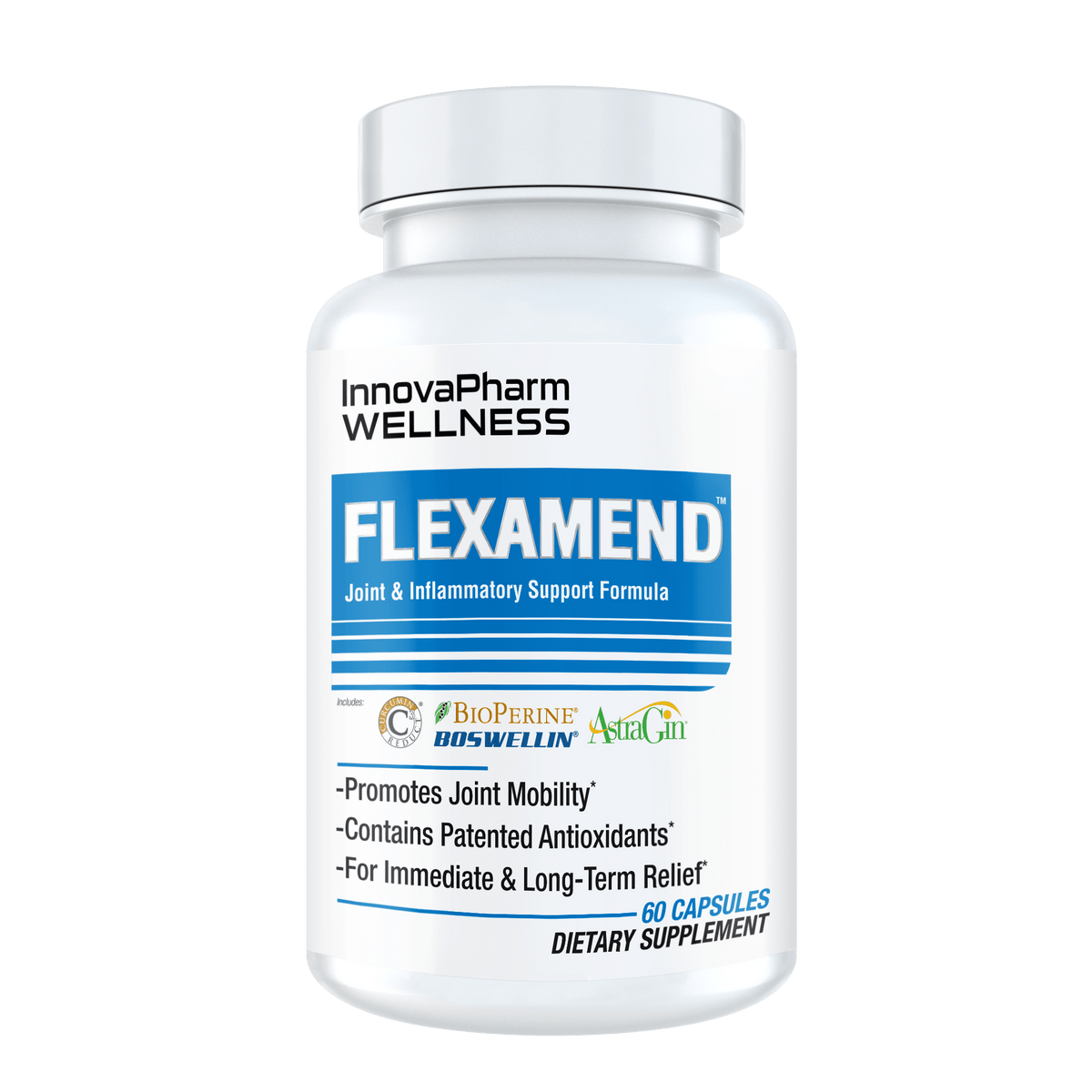 InnovaPharm Flexamend supplement, front of container