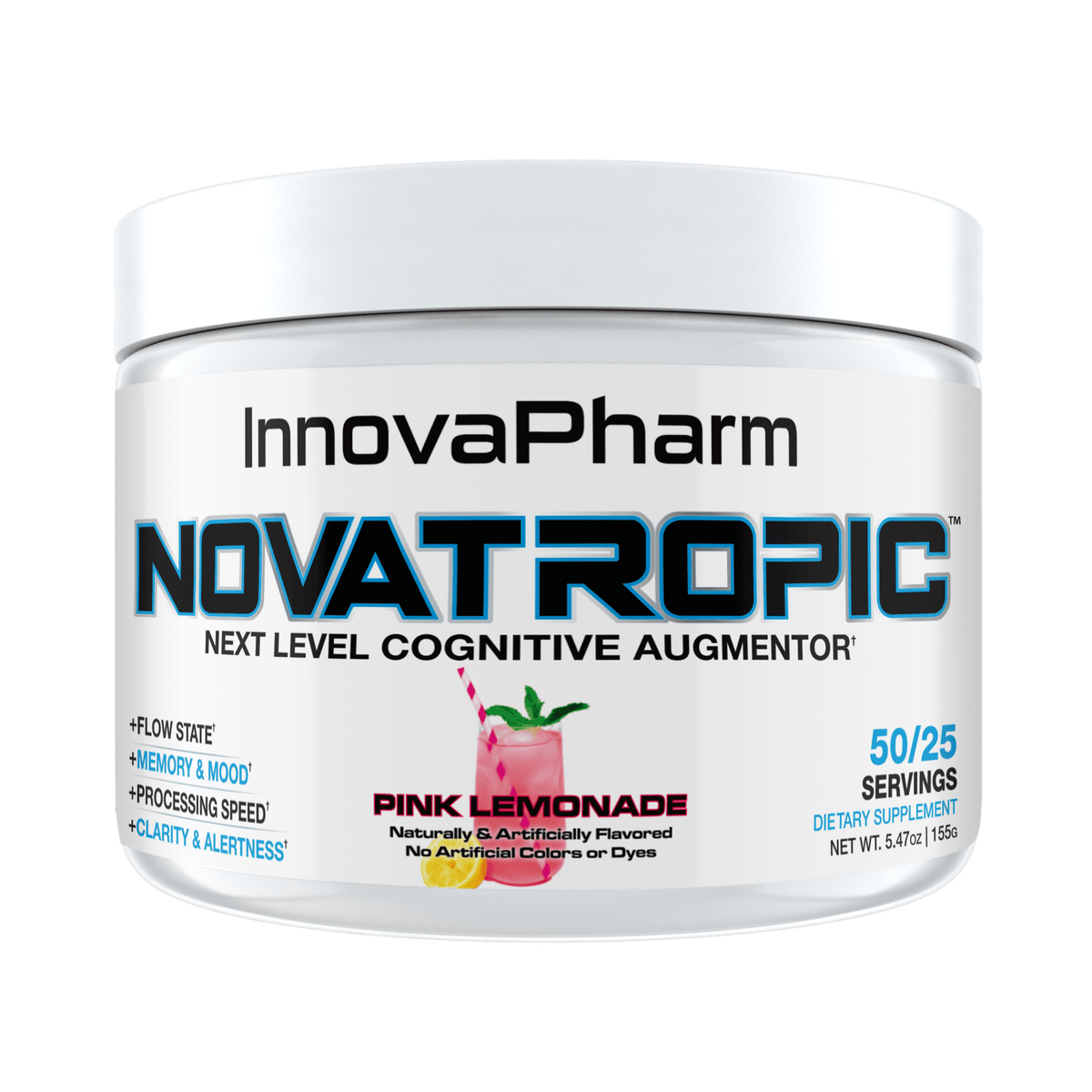Innova Pharm Novatropic pre-workout powder, Pink Lemonade flavor