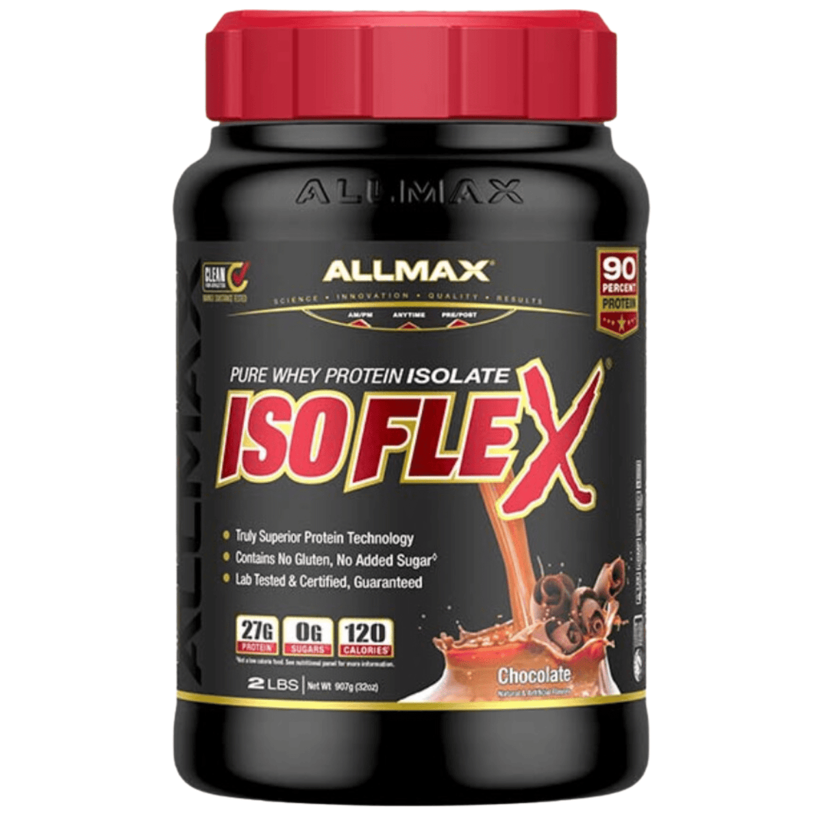 Allmax Isoflex protein powder, 2lb size, Chocolate flavor
