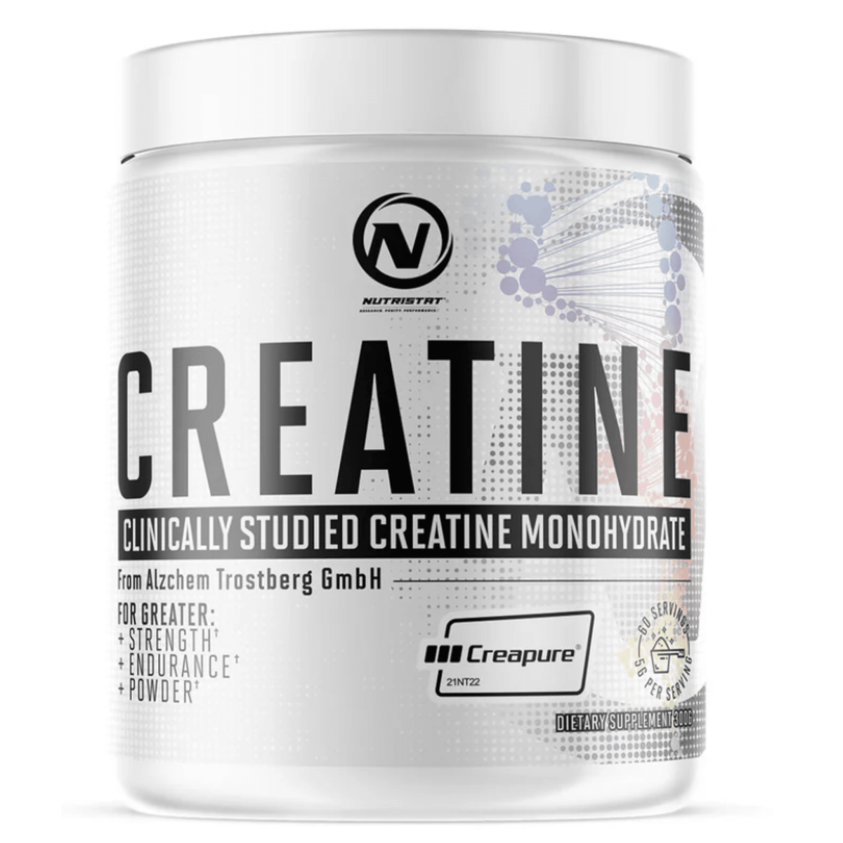 Nutristat Creapure Creatine, front of container