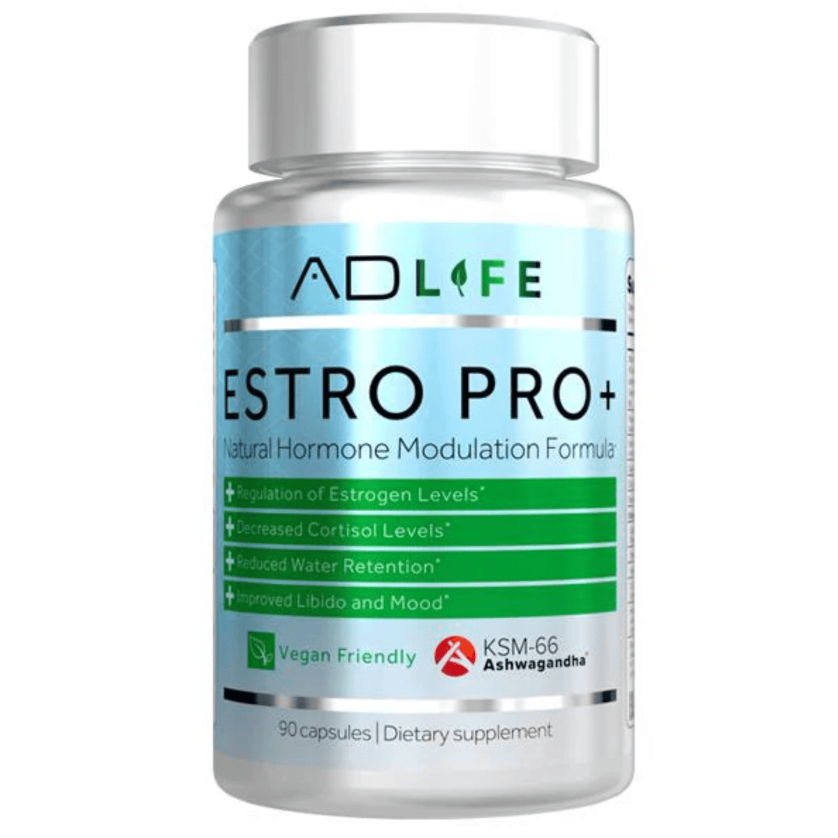 Project AD Estro Pro + testosterone support supplement, front of container
