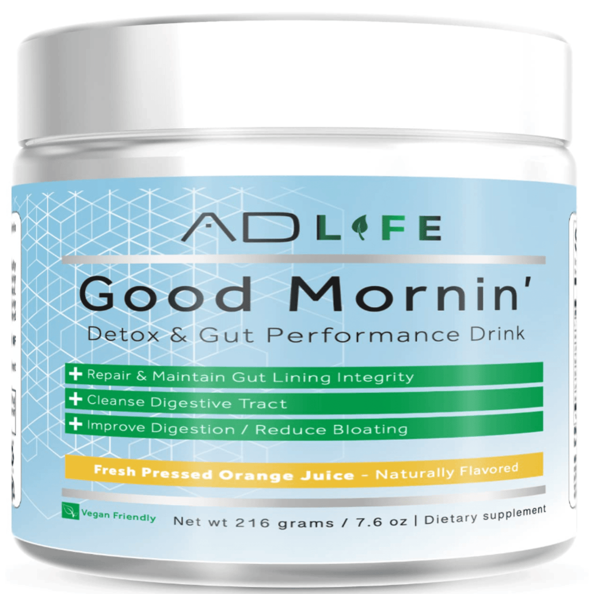 Project AD Good Morning supplement, front of container
