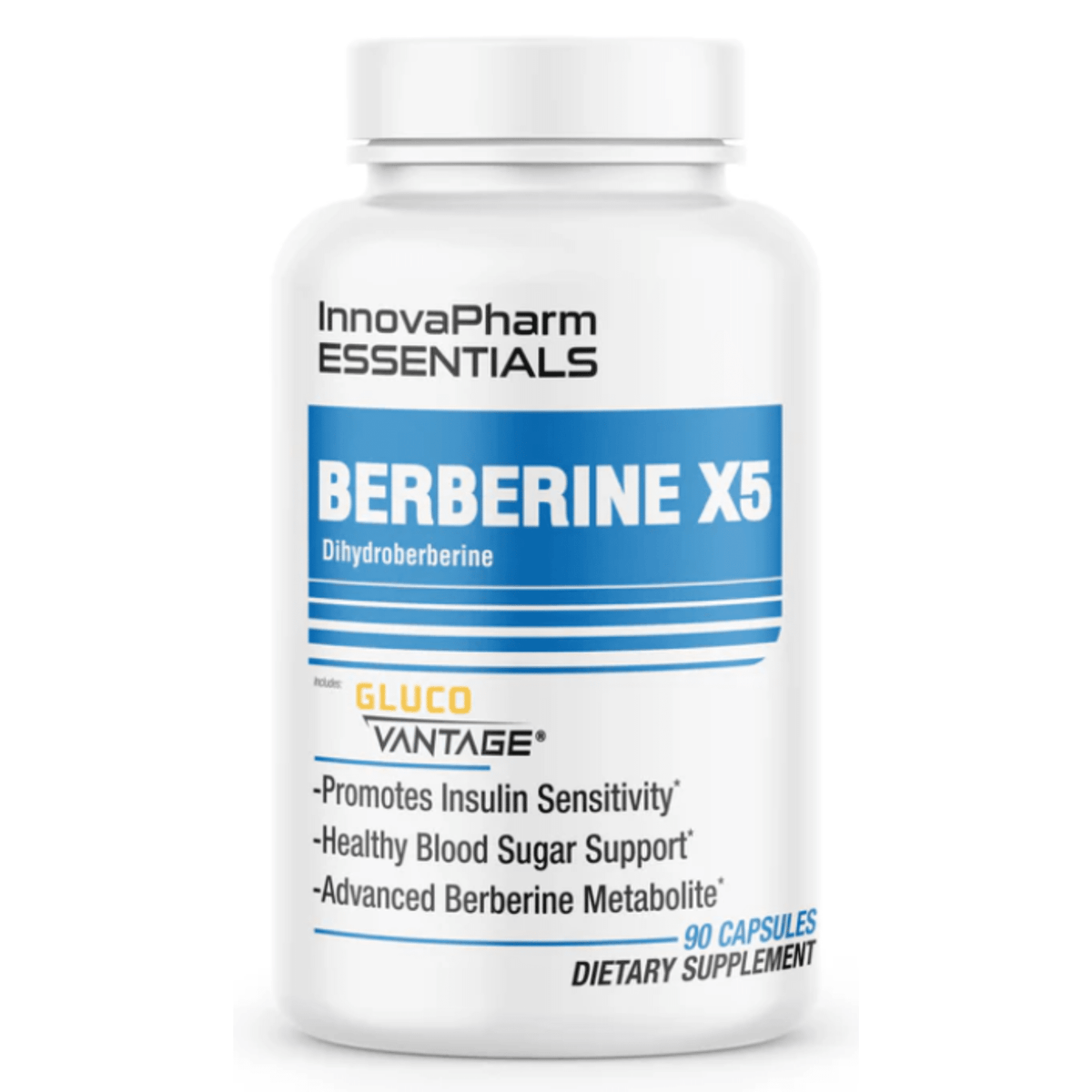 InnovaPharm Berberine X5 supplement, front of container