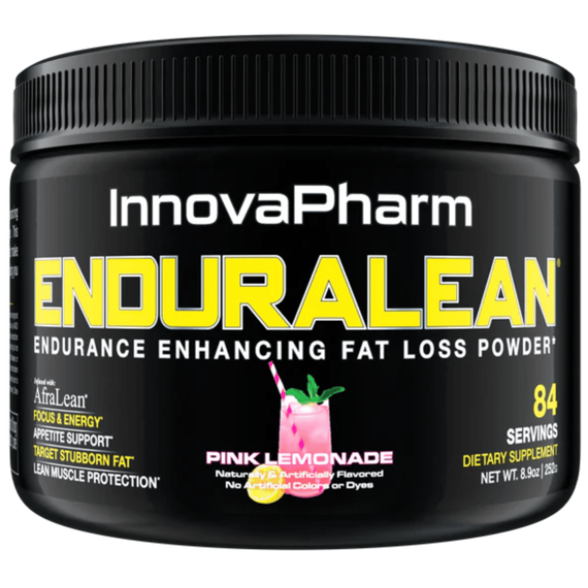 InnovaPharm Enduralean fat burner supplement, front of container