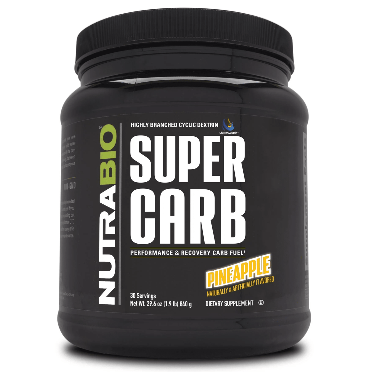 Nutra Bio Super Carb carbohydrate powder, 30 Serving size, Pineapple flavor