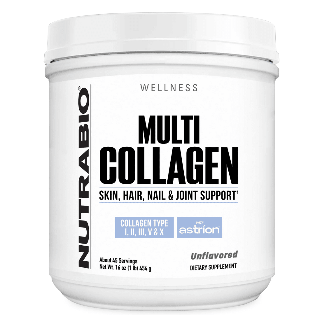 NutraBio Multi Collagen supplement, front of container