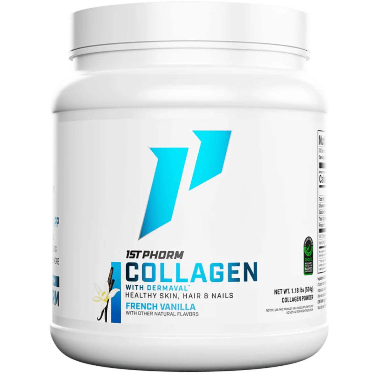 1st Phorm Collagen protein powder, French Vanilla flavor