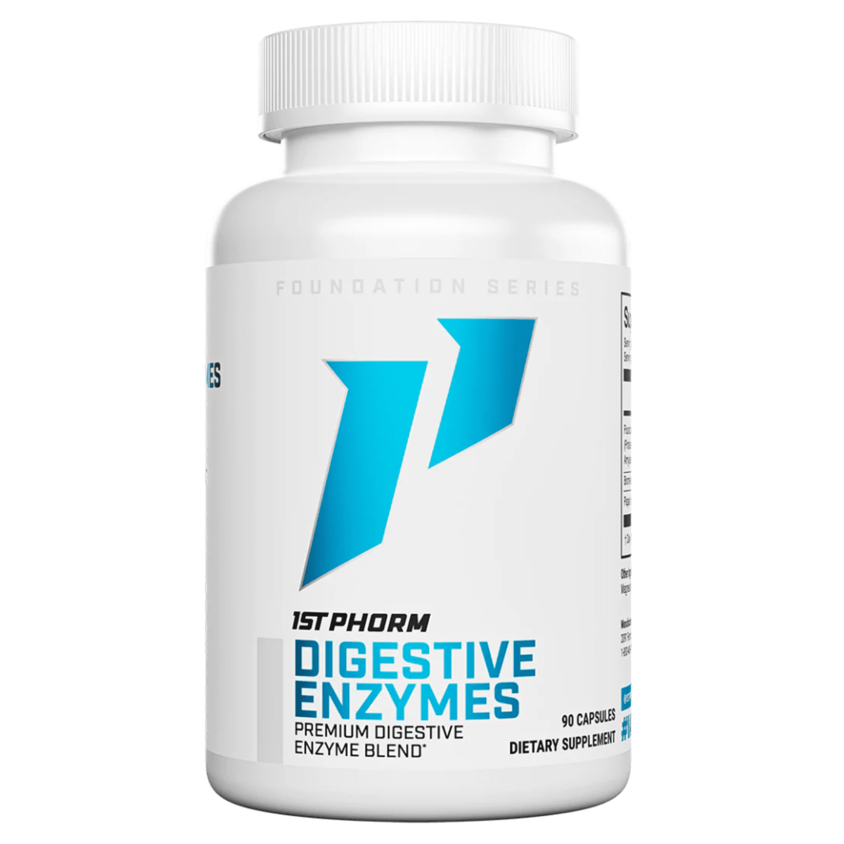 1st Phorm Digestive Enzymes supplement, front of container