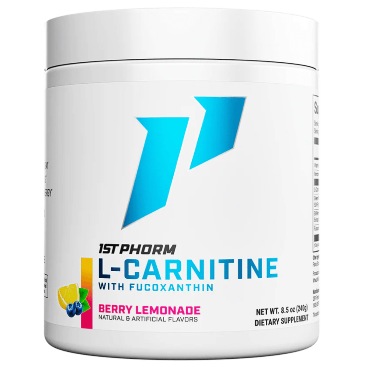 1st Phorm L-Carnitine w/ Fucoxanthin fat burner, Berry Lemonade flavor