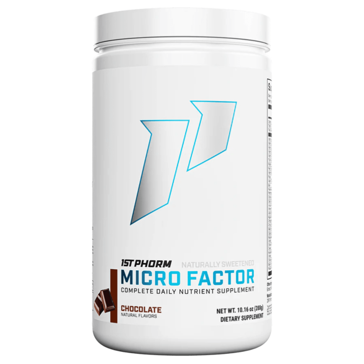 1st Phorm Micro Factor Powder supplement, Natural Chocolate flavor