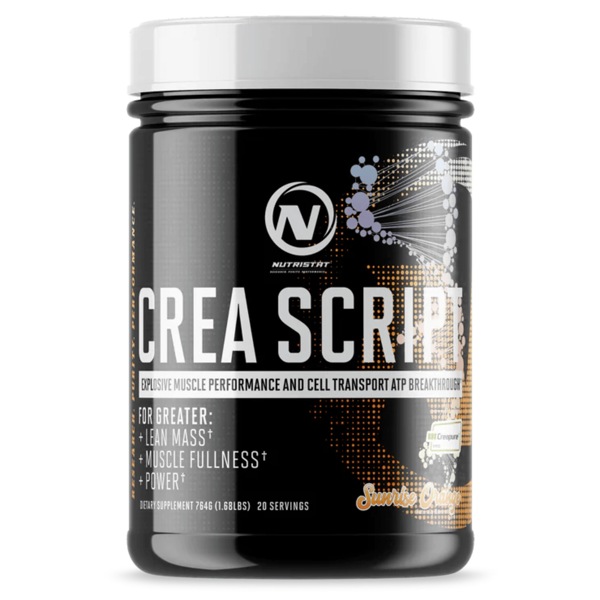 Nutristat Creascript creatine powder, front of container