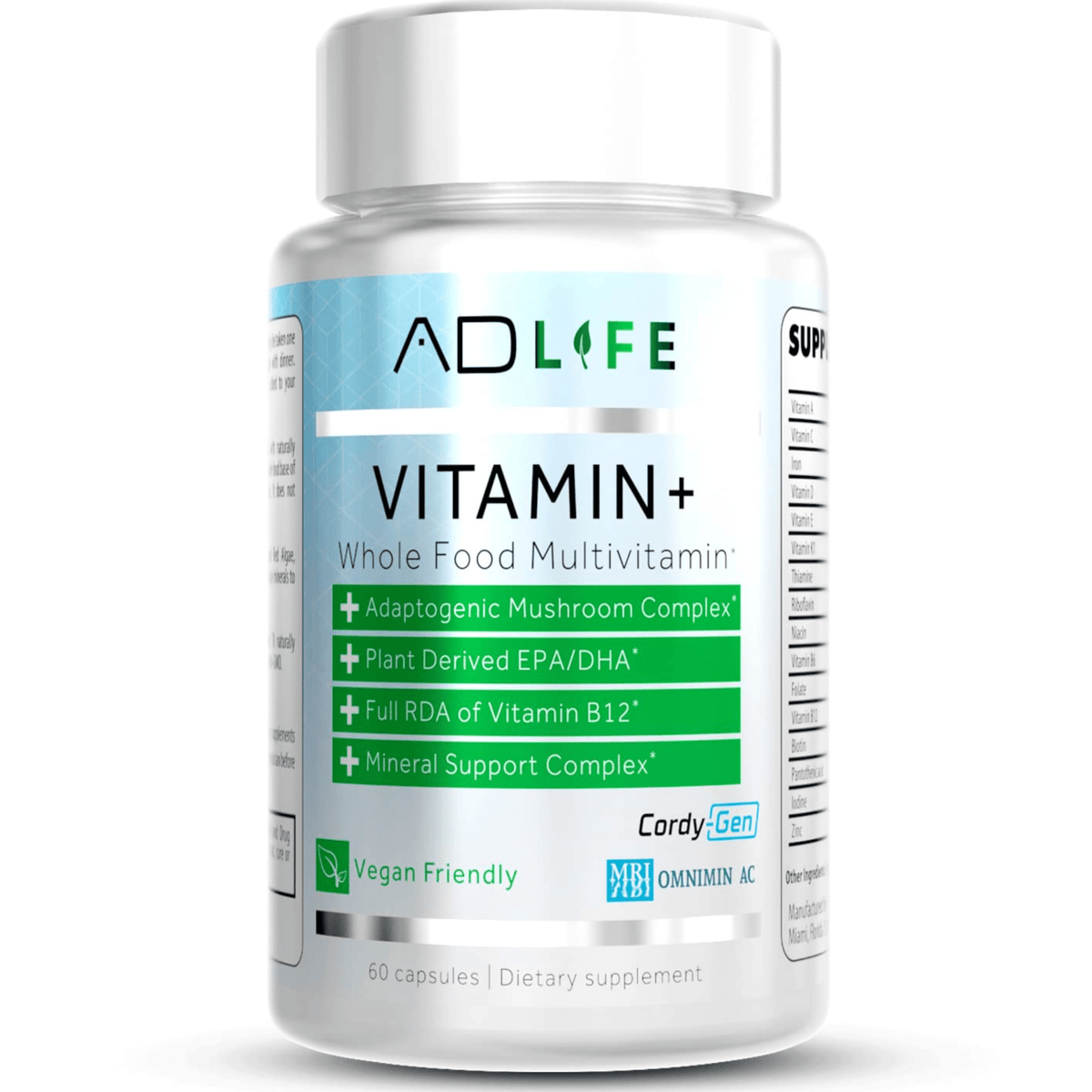 Project AD Vitamin+ supplement, front of container