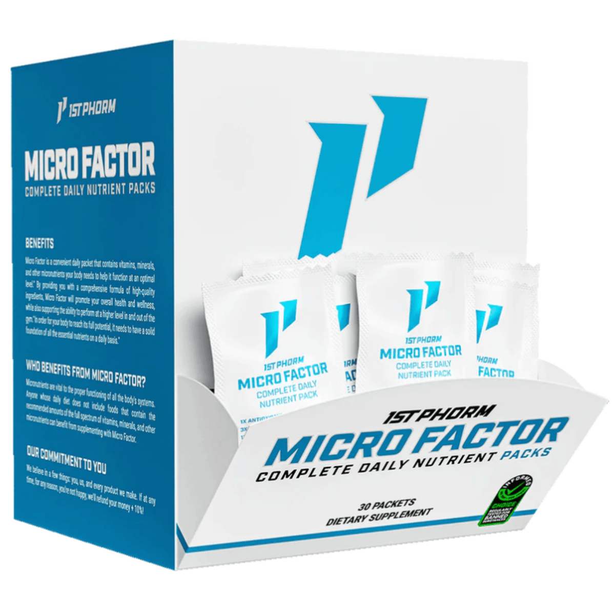 1st Phorm Micro Factor Packets supplement, front of container