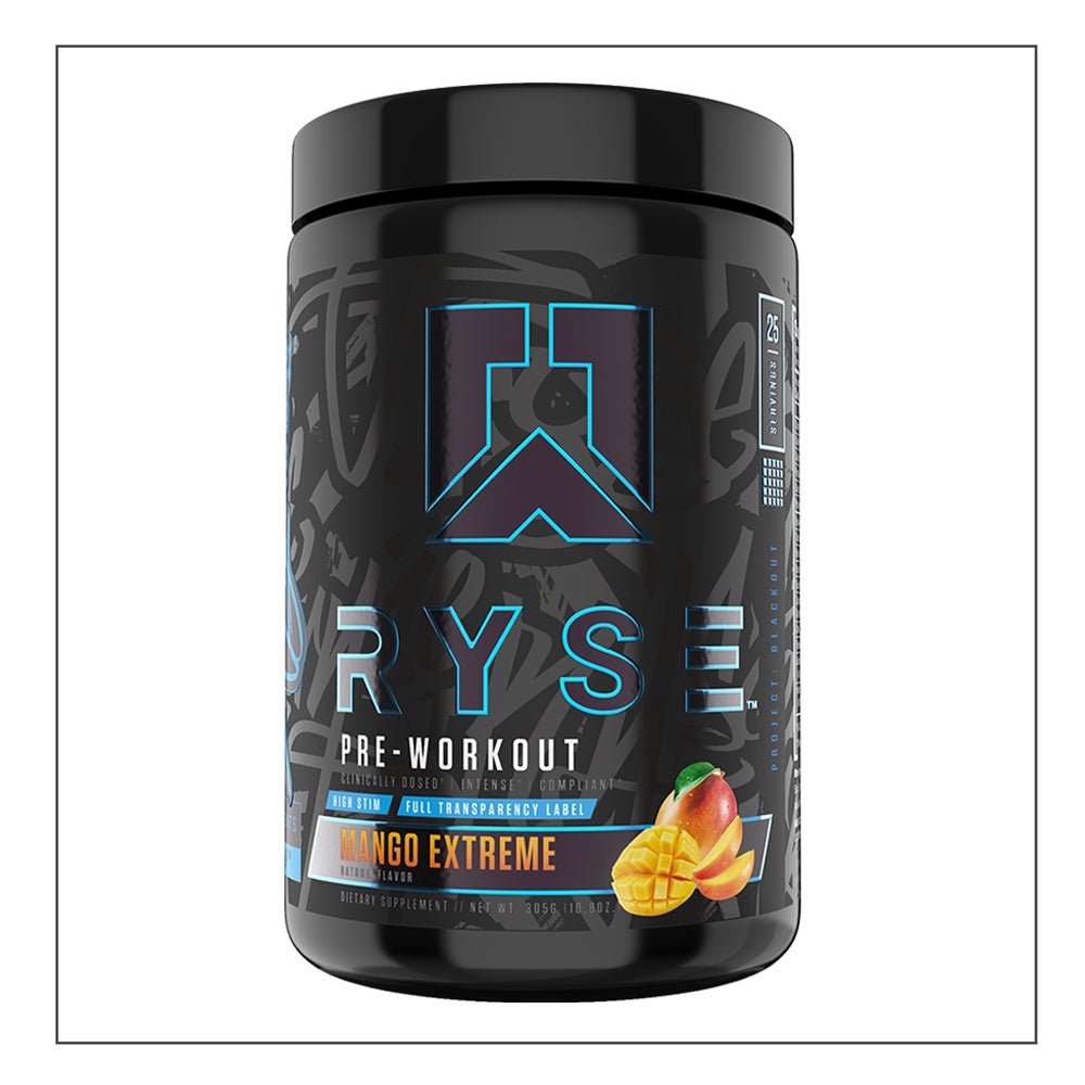 Ryse Project Blackout Pre Workout, Mango Extreme flavor