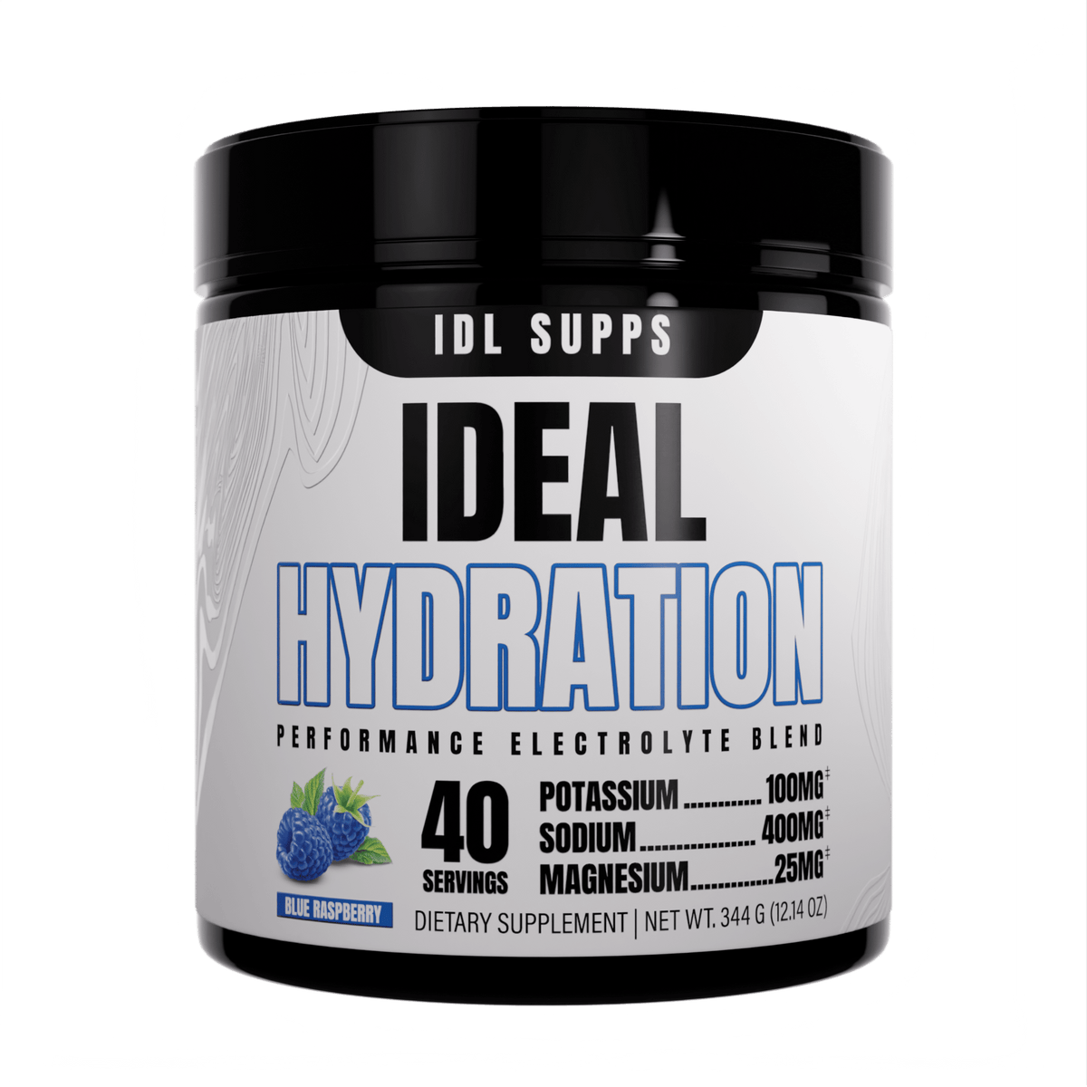 IDL Labs Ideal Hydration stim-free pump powder, Blue Razz flavor