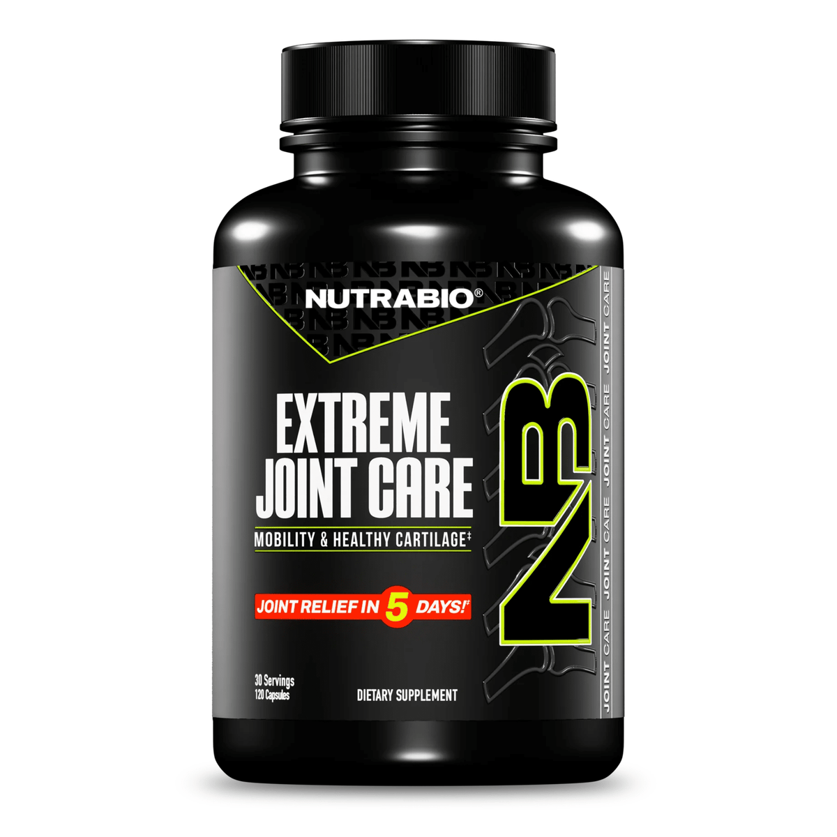 NutraBio Extreme Joint Care supplement, front of container