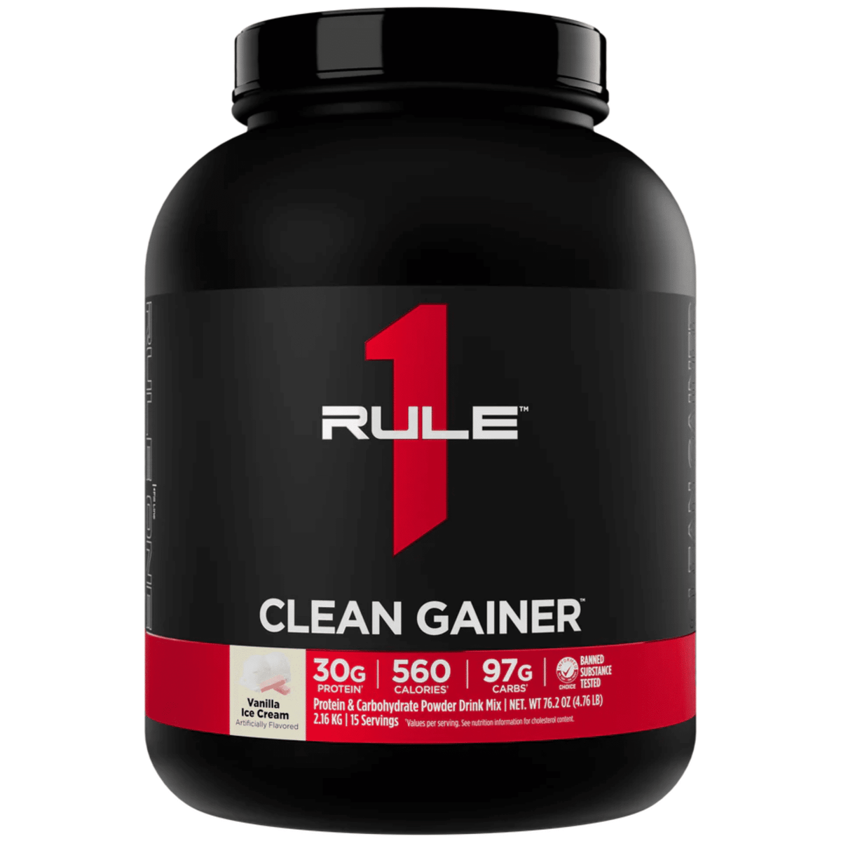 Rule One R1 Clean Gainer, front of container