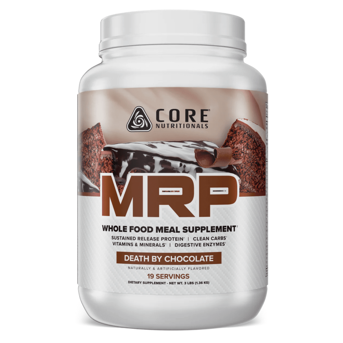 Core Nutritionals MRP mass gainer powder, 20sv size, Death By Chocolate flavor
