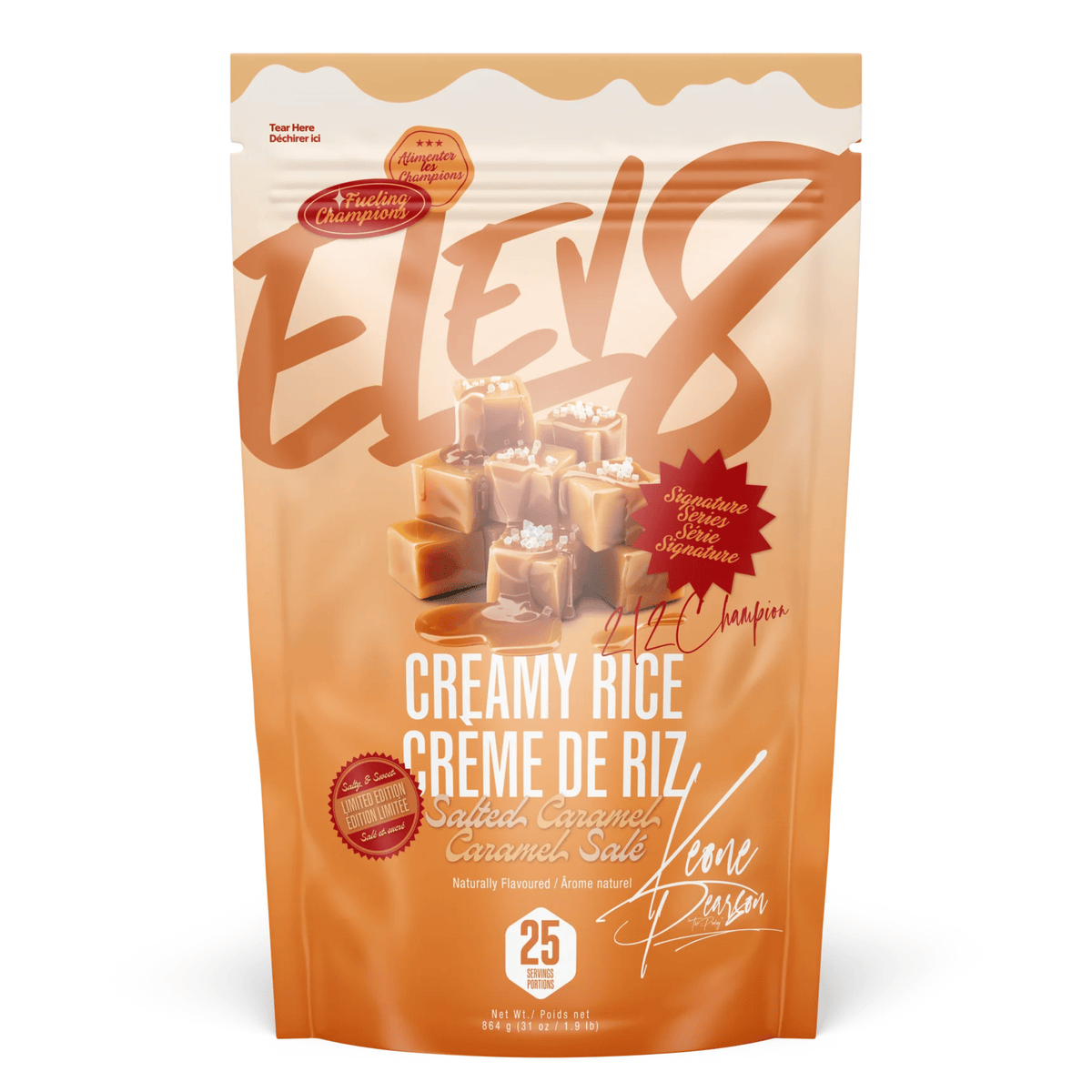 Elev8 Foods Creamy Rice carbohydrate powder, Salted Caramel flavor