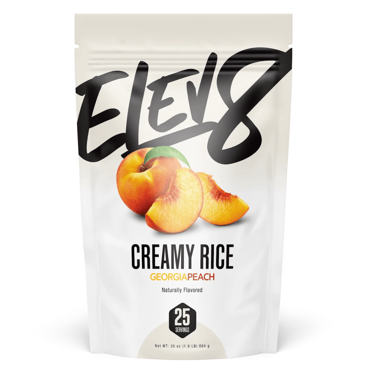 Elev8 Foods Creamy Rice carbohydrate powder, Georgia Peach flavor