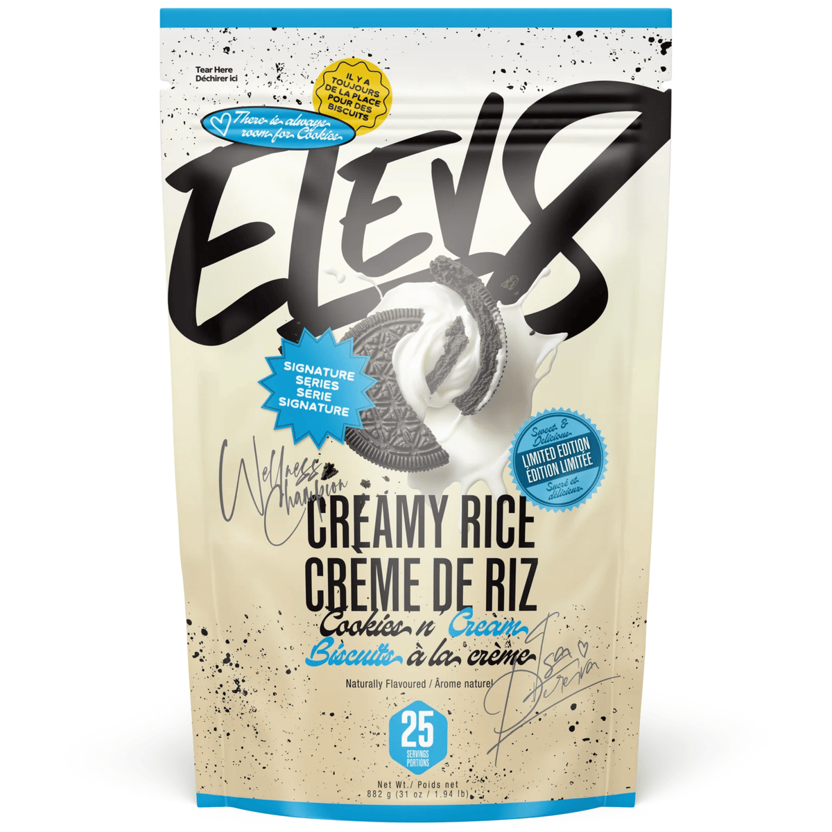 Elev8 Foods Creamy Rice carbohydrate powder, Cookies & Cream flavor