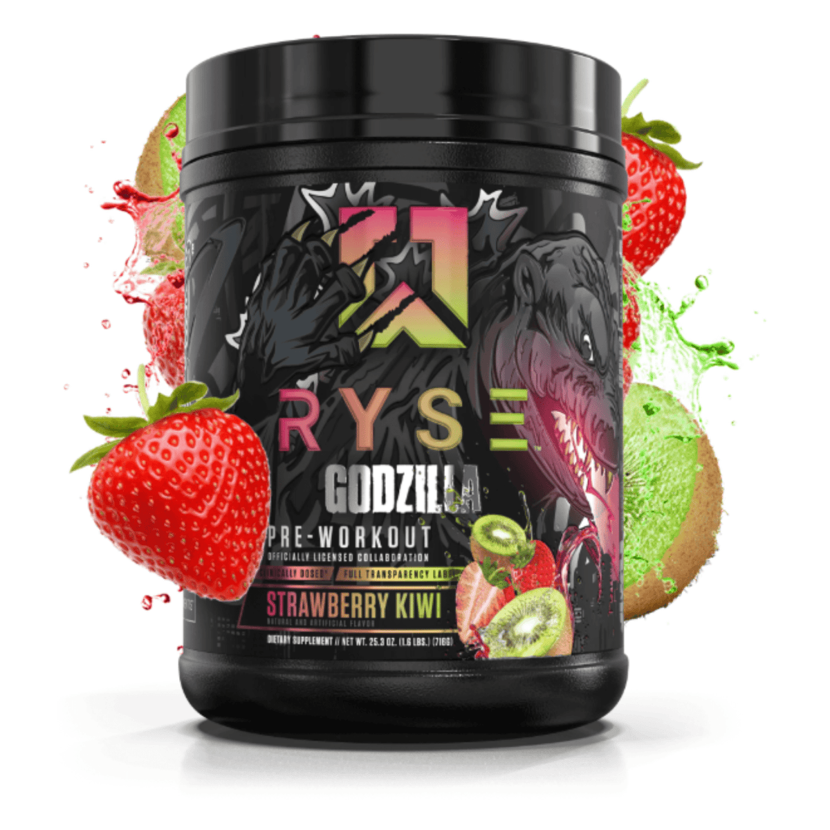 Ryse Godzilla Pre pre-workout powder, Strawberry Kiwi flavor