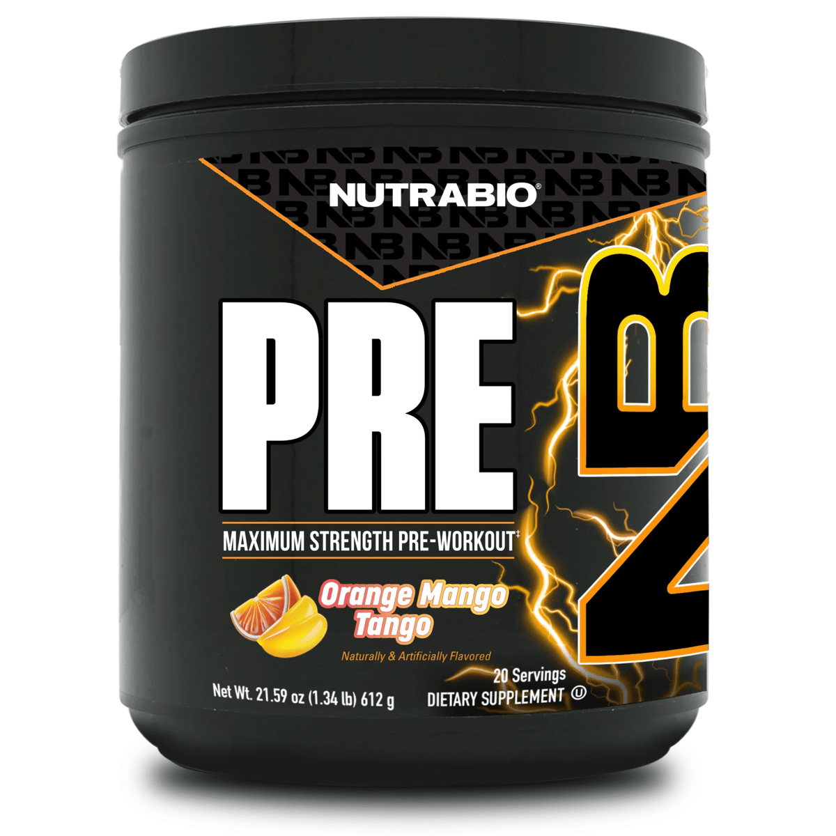 NutraBio PRE Workout, Orange Mango Tango flavor
