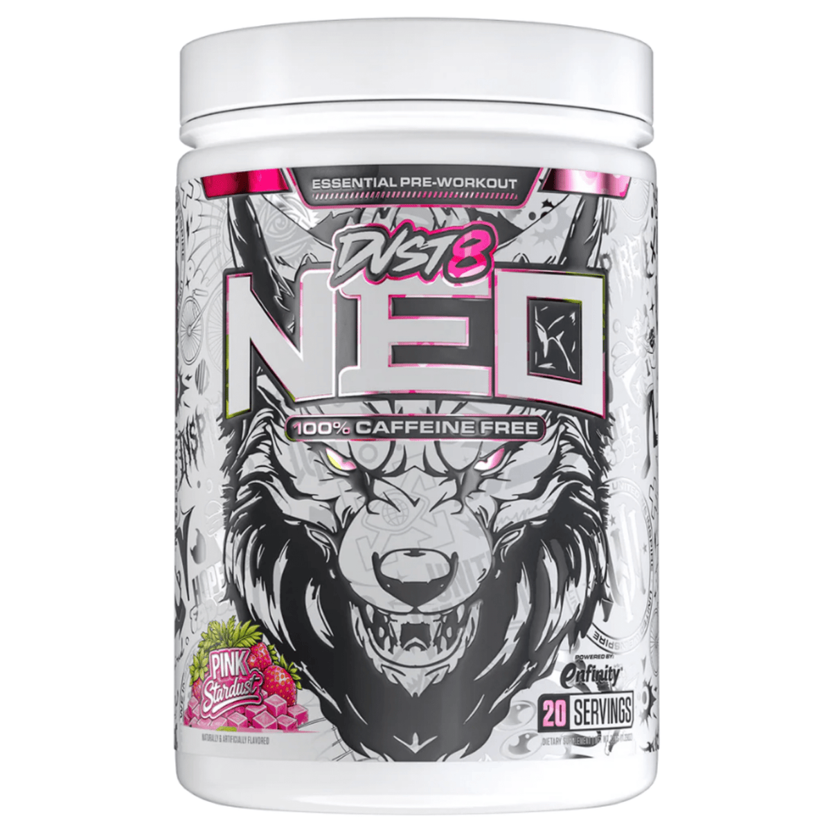 Inspired Nutraceuticals DVST8 NEO Pre-Workout, front of container