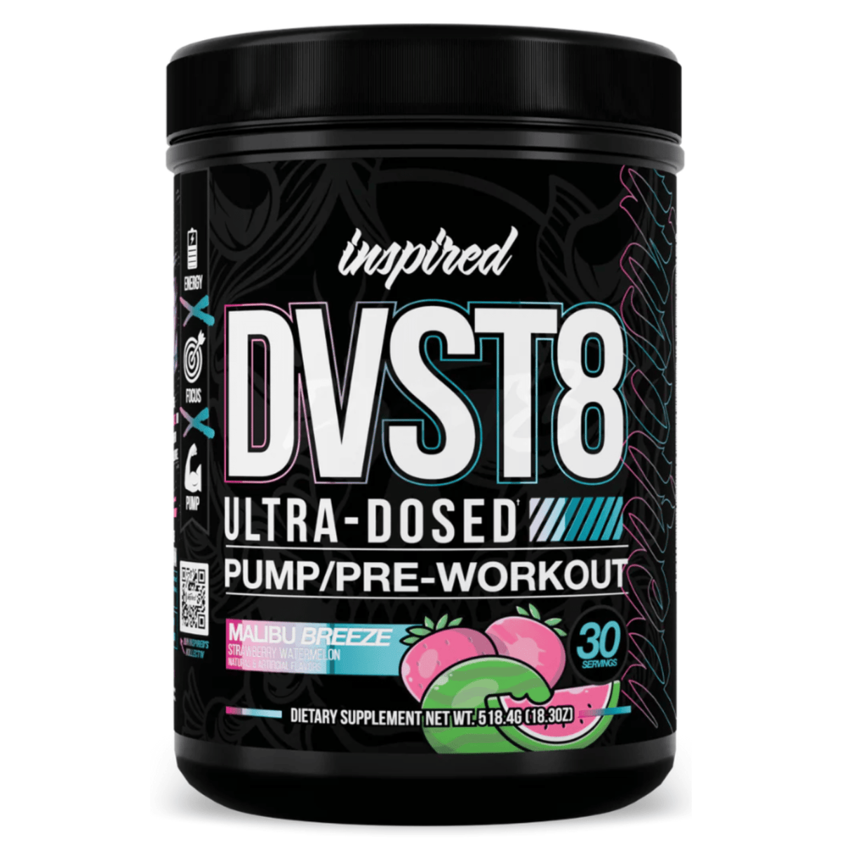DVST8 25 Pre-Workout, Malibu Breeze flavor