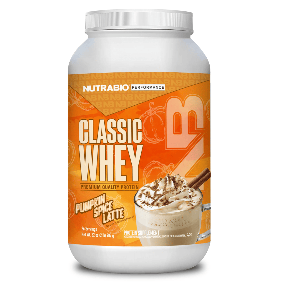 NutraBio Classic Whey Protein — 25g WPC80 Whey Protein Concentrate
