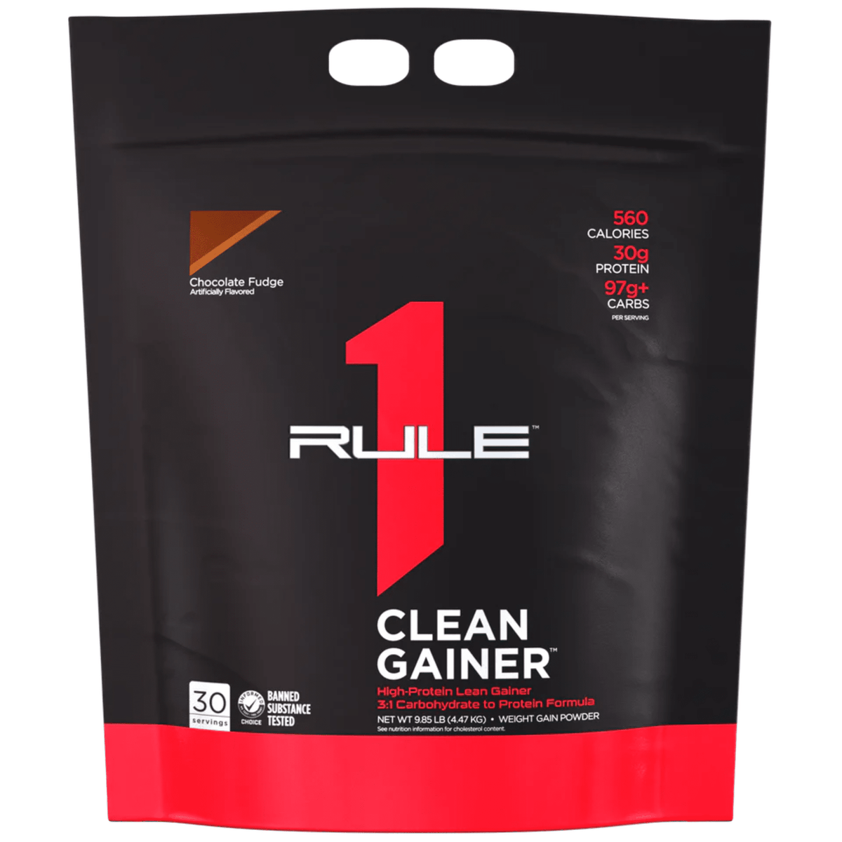 Rule One R1 Clean Gainer mass gainer powder, 30sv size, Chocolate flavor